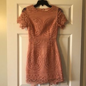 Pink dress lace